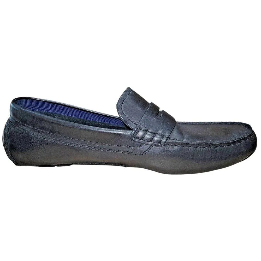 COLE HAAN Men's Signature Black Leather Driving Loafer Grand.0S Shoes Size 9.5 M